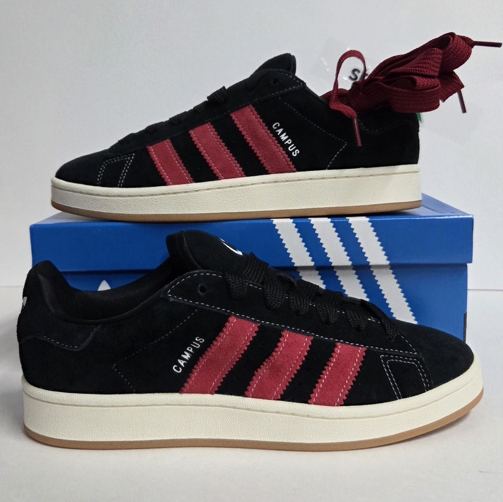 Adidas Men's Campus 00s Suede Shoes Black Red White Size 10 & 12 NIB JH8059